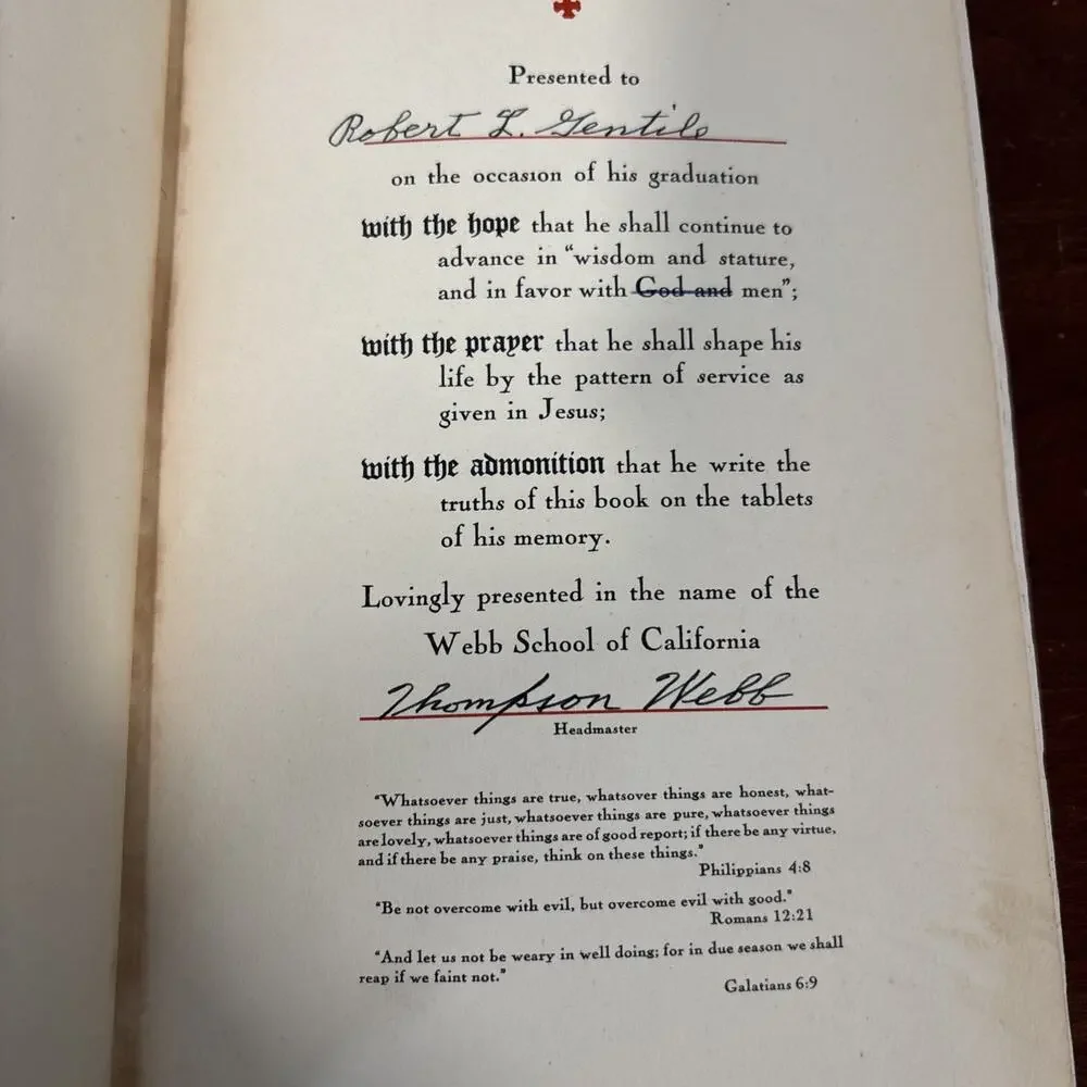 Webb School California Holy Bible King James Version Great Britain With maps - Picture 9 of 13